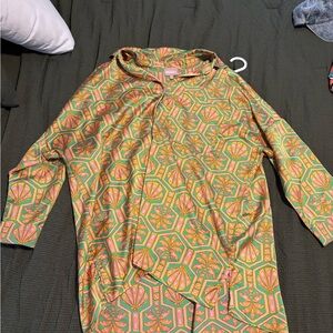 Show Me Your MuMu Green and Pink Geometric Blouse